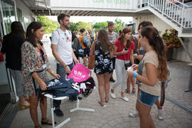 Recepción a la fiesta de bienvenida a los alumnos de intercambio internacional de la Universidad de Málaga. Jardín botánico. Octubre de 2016
