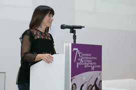 Ruth Sarabia García. Inauguración del 7º Congreso Internacional de Actividad Física Deportiva para Mayores. Escuela Técnica Superior de Ingeniería de Telecomunicaciones y de Informática. Noviembre de 2017