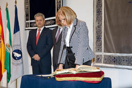Toma de posesión de Adelaida de la Calle Martín como Rectora de la Universidad de Málaga. Rectorado. Febrero de 2008