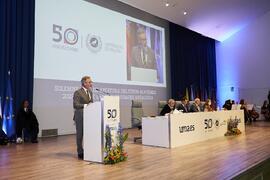 Miguel Porras Fernández. Solemne Acto de Apertura del Curso Académico 2022/2023 de las Universidades Andaluzas. Escuela Técnica Superior de Ingeniería Informática y Telecomunicaciones. Septiembre de 2022