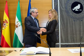 Toma de Posesión de María Ángeles Díaz Barbado como nueva profesora titular del Departamento de Arte y Arquitectura de la Universidad de Málaga. Edificio del Rectorado. Febrero de 2018