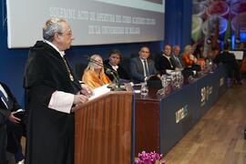 Intervención de José Ángel Narváez. Apertura del Curso Académico 2023/2024 de la Universidad de Málaga. Paraninfo. Septiembre de 2023