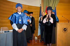 Investidura como Doctor "Honoris Causa" de Miguel Delibes de Castro por la Facultad de Ciencias de la Universidad de Málaga. Rectorado. Junio de 2014