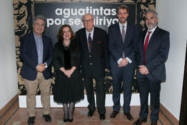 Eugenio Chicano. Inauguración de la exposición "Aguatintas por Seguiriyas". Palacio Episcopal de Málaga. Enero de 2019