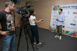 Pelayo Díaz. Curso "Influencers, camino al éxito". Cursos de verano 2018 de la Universidad de Málaga. Marbella. Julio de 2018