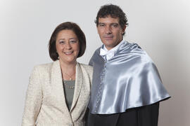 Retratos de D. José Antonio Domínguez Bandera como Doctor "Honoris Causa" por la Universidad de Málaga. Mayo de 2010
