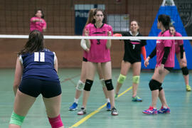 Partido femenino Universidad de Málaga - Universidad de A Coruña. Campeonato de España Universitario de Voleibol. Complejo Polideportivo Universitario. Abril de 2018