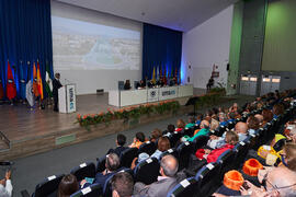 Proyección de vídeo en la Apertura del Curso Académico 2021/2022 de la Universidad de Málaga. Escuela Técnica Superior de Ingeniería Informática y Telecomunicaciones. Septiembre de 2021