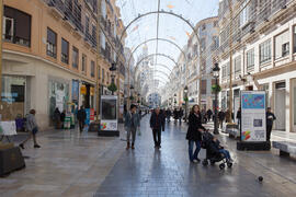 Exposición "La Universidad de Málaga del Siglo XXI". Calle Larios. Enero de 2017