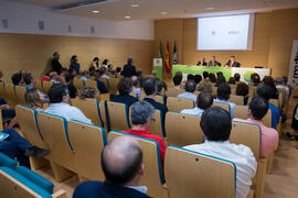 Reunión con el ministro de Ciencia, Innovación y Universidades, en el edificio The Green Ray. Campus de Teatinos. Junio de 2018