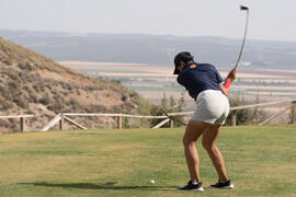 Jugadora de la Universidad de Málaga. Campeonato Europeo de Golf Universitario. Antequera. Junio de 2019