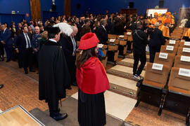 Comitiva académica. Investidura de Bernardo Quintero como Doctor "Honoris Causa" por la Universidad de Málaga. Paraninfo. Marzo de 2025