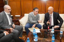 Reunión posterior a la firma del convenio con la Universidad de Sharjah, Emiratos Árabes. Palacio de la Marina. Noviembre de 2015