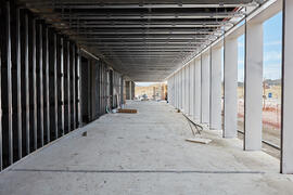 Obras del nuevo Pabellón de Gobierno. Campus de Teatinos. Abril de 2021