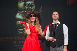 Ensayos para la Gala Inaugural de la XXIV edición de Fancine de la Universidad de Málaga. Teatro Cervantes. Noviembre de 2014