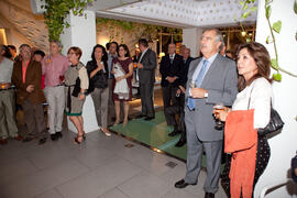 Fiesta posterior a la entrega de la Medalla de la Ciudad y del título de Hijo Predilecto a Eugenio Chicano. Ayuntamiento de Málaga. Octubre de 2014