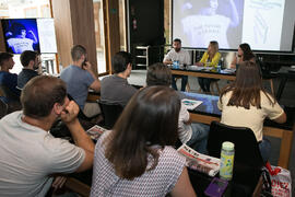 Mesa redonda: «Género y periodismo deportivo. Retos de futuro». Curso "Comunicación deportiva". Cursos de Verano de la Universidad de Málaga. Vélez-Málaga. Julio de 2019
