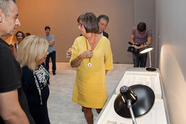 Presentación de las exposiciones realizadas con los trabajos de los alumnos de Arquitectura y Bellas Artes. Rectorado. Septiembre de 2013