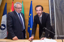 Toma de Posesión de Antonio Carrillo Andrés como nuevo profesor titular del Departamento de Ingeniería Mecánica, Térmica y de Fluidos de la Universidad de Málaga. Edificio del Rectorado. Febrero de 2018