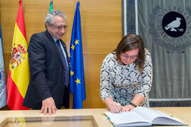 Toma de Posesión de María Ángeles Galán García como nueva profesora titular del Departamento de Matemática Aplicada de la Universidad de Málaga. Edificio del Rectorado. Febrero de 2018