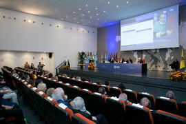 Lección Inaugural por parte de Francisco Ruiz de la Rúa. Apertura del Curso Académico 2018/2019 de la Universidad de Málaga. Complejo de Estudios Sociales y de Comercio. Septiembre de 2018