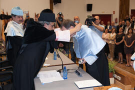 Investidura como Doctor "Honoris Causa" de Antonio Soler por la Facultad de Filosofía y Letras de la Universidad de Málaga. Paraninfo. Junio de 2016