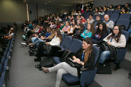 Asistentes al 7º Congreso Internacional de Actividad Física Deportiva para Mayores. Escuela Técnica Superior de Ingeniería de Telecomunicaciones y de Informática. Noviembre de 2017