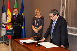 Toma de posesión del equipo de gobierno de la Universidad de Málaga. Rectorado. Enero de 2012