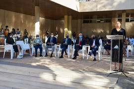 Discurso de la doctora María Díaz Diñeiro. Homenaje a los sanitarios en la Facultad de Medicina de la Universidad de Málaga. Campus de Teatinos. Octubre de 2021
