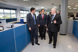 Visita de José Antonio Nieto, Secretario de Estado de Seguridad, a Aeorum. Edificio de Institutos Universitarios. Febrero de 2017