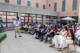 Antonio María Lara presenta "Dialogando" con Clara Jiménez. Facultad de Ciencias de la Comunicación. Mayo de 2019