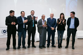 Entrega del premio CIMA 2017 a Francisco Contreras, "Súper Paco". Inauguración del 7º Congreso Internacional de Actividad Física Deportiva para Mayores. Escuela Técnica Superior de Ingeniería de Telecomunicaciones y de Informática. Noviembre de 2017