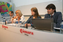 Intervención de Adelaida de la Calle en la mesa redonda "Economía Circular en la Industria". Curso "Principios de la Economía Circular". Cursos de Verano de la Universidad de Málaga. Málaga. Julio de 2018