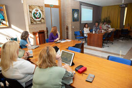 Reunión del Primer Plan Estratégico de la Facultad de Filosofía y Letras de la Universidad de Málaga. Campus de Teatinos. Octubre de 2019