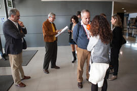 Entrevista a Miguel de Aguilera. Debate electoral entre los candidatos a Rector de la Universidad de Málaga. Escuela Técnica Superior de Ingeniería Industrial. Noviembre de 2015