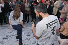 Actuación posterior a la inauguración de la sala de exposiciones "Espacio Cero" en el Contenedor Cultural. Campus de Teatinos. Abril de 2019