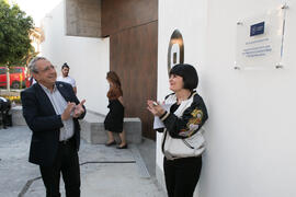 Inauguración de la sala de exposiciones "Espacio Cero" en el Contenedor Cultural. Campus de Teatinos. Abril de 2019