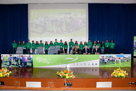 Mesa presidencial. Acto de clausura del 6º Congreso Internacional de Actividad Física Deportiva para Mayores. Escuela Técnica Superior de Ingeniería de Telecomunicaciones y de Informática. Marzo de 2015