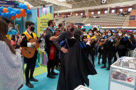 José Francisco Murillo visita la Jornada de Puertas Abiertas de la Universidad de Málaga. Complejo Polideportivo Universitario. Marzo de 2022