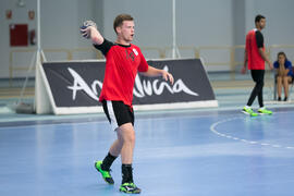 Partido Universidad de Montpellier - Universidad de Frankfurt. Categoría masculina. Campeonato Europeo Universitario de Balonmano. Antequera. Julio de 2017
