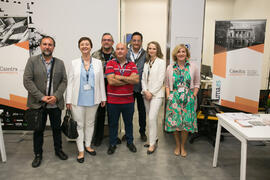 Foto de grupo. Inauguración del I Workshop Red de Cátedras Estratégicas. Edificio de Tabacalera. Mayo de 2018