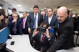 Visita de José Antonio Nieto, Secretario de Estado de Seguridad, a Aeorum. Edificio de Institutos Universitarios. Febrero de 2017