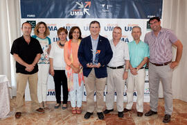 Equipo decanal de la Facultad de Ciencias en el homenaje de la Asociación de Antiguos Alumnos a los decanos y directores de centro de la UMA. Foro Alumni-UMA. Mayo de 2015