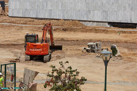 Obras del nuevo Pabellón de Gobierno. Campus de Teatinos. Mayo de 2021