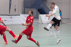 Partido Georgia contra Alemania. 14º Campeonato del Mundo Universitario de Fútbol Sala 2014 (FUTSAL). Antequera. Julio de 2014