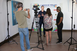 Entrevista a Andy Fitze en photocall. Curso "La buena Inteligencia Artificial". Cursos de Verano de la Universidad de Málaga. Ronda. Julio de 2018
