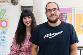 Coraima Mengíbar y José Francisco Mengíbar. Workshop "domina tu Instagram". Cursos de Verano de la Universidad de Málaga. Vélez-Málaga. Julio de 2019