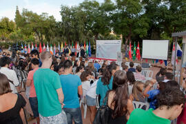 Acto de bienvenida a los alumnos Erasmus de la Universidad de Málaga. Jardín Botánico. Octubre de 2013