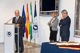 Toma de posesión de Adelaida de la Calle Martín como Rectora de la Universidad de Málaga. Rectorado. Febrero de 2008