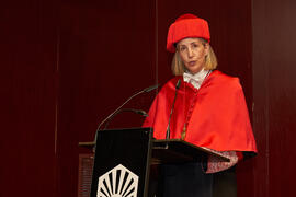 Intervención de María del Carmen Mingorance. Imposición de la Medalla de Oro de la Universidad de Córdoba a la Universidad de Málaga. Córdoba. Junio de 2022
